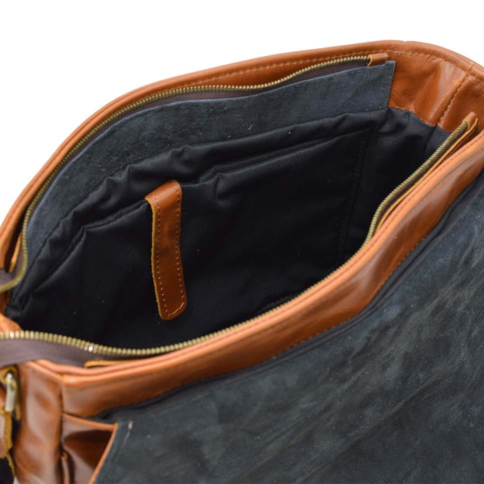 Men's messenger bag made of genuine leather CQ-7338-3md brand TARWA