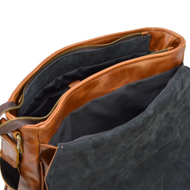 Men's messenger bag made of genuine leather CQ-7338-3md brand TARWA