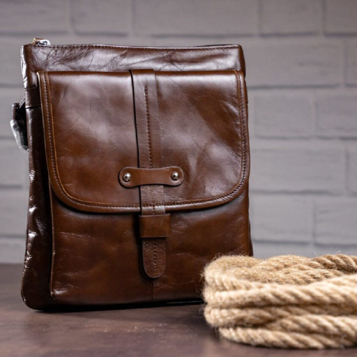 Сумка чоловіча Vintage 14091 Коричнева