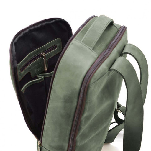 Шкіряний рюкзак зелений TARWA RE-7287-3md кінська шкіра