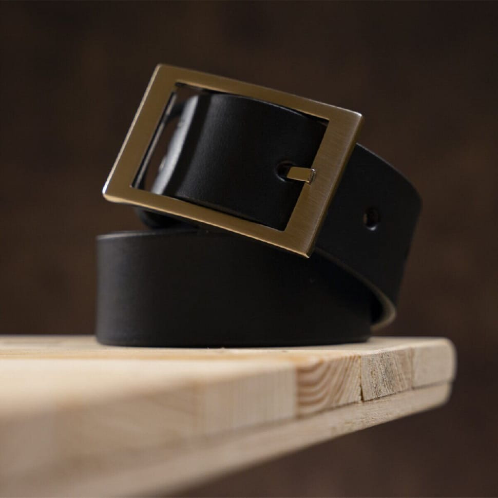 Ремінь чоловічий Grande Pelle 11058 шкіряний Синій