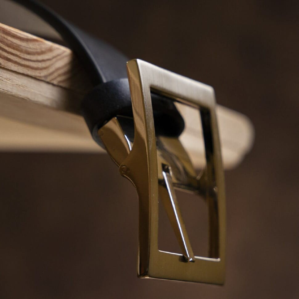 Ремінь чоловічий Grande Pelle 11058 шкіряний Синій