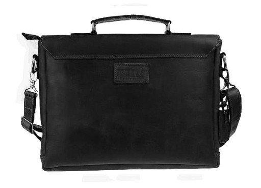 Сумка чоловіча для документів велика шкіряна А4 на клямці з ручкою SULLIVAN 742-18(50) чорна