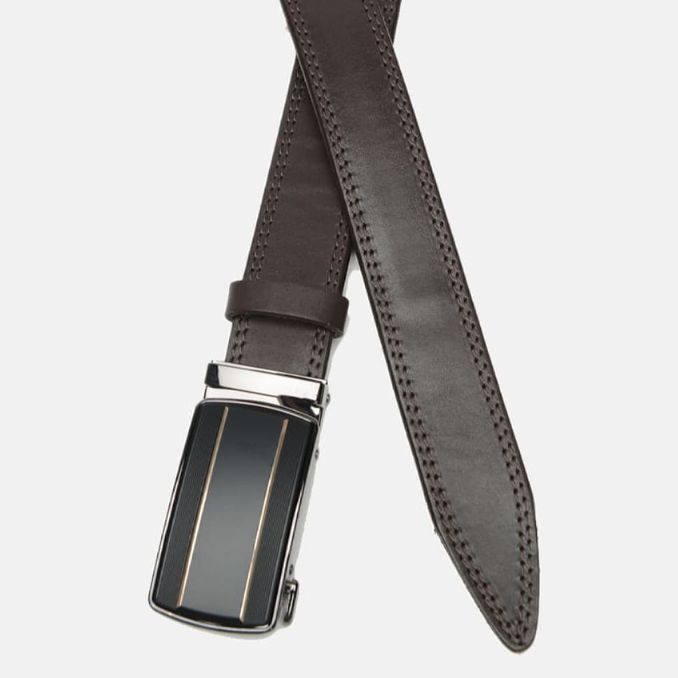 Men's leather belt with automatic buckle CV1gnn38-125