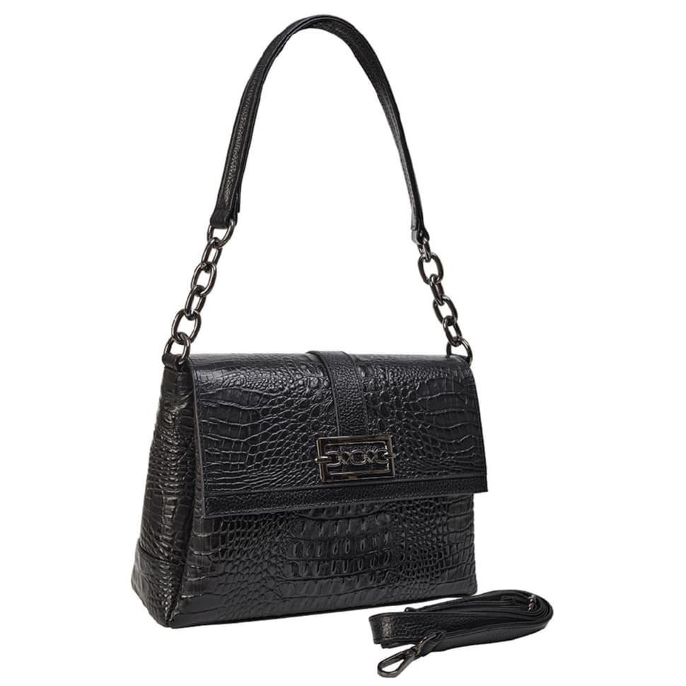 Сумка жіноча шкіряна Desisan 4035-1011 чорний кроко