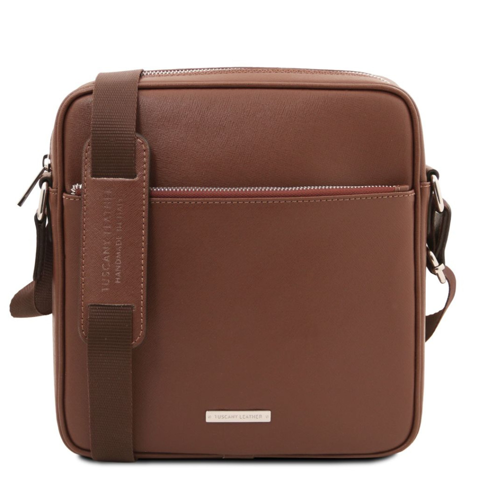 Luke Saffiano leather crossbody bag for men