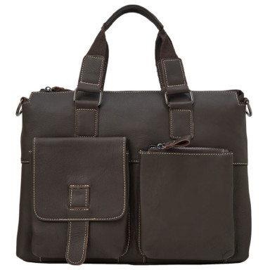 Портфель мягкий кожаный BUFFALO BAGS M7264C коричневый