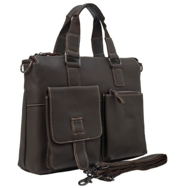 Портфель мягкий кожаный BUFFALO BAGS M7264C коричневый