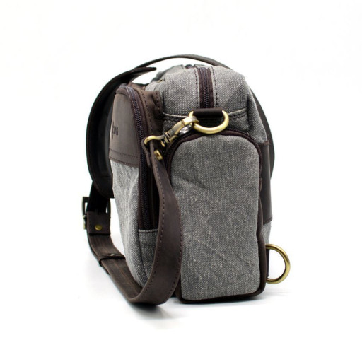 Сумка чоловіча через плече, мікс тканини канвас і шкіри RG-3941-4lx TARWA