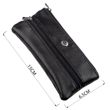 Чоловіча компактна ключниця ST Leather 18838 Чорний