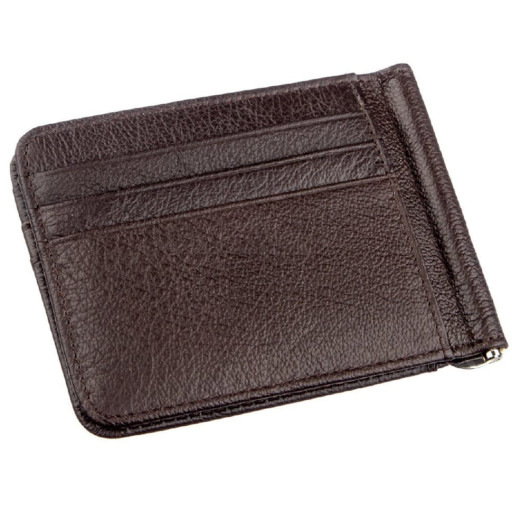 Стильний чоловічий затиск ST Leather 18941 Коричневий