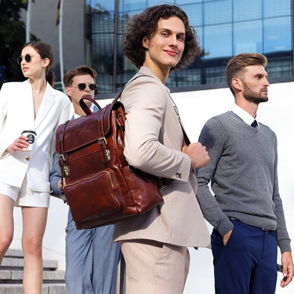 Шкіряний рюкзак - The Good Earth - Коричневий колір - Time Resistance 5218701