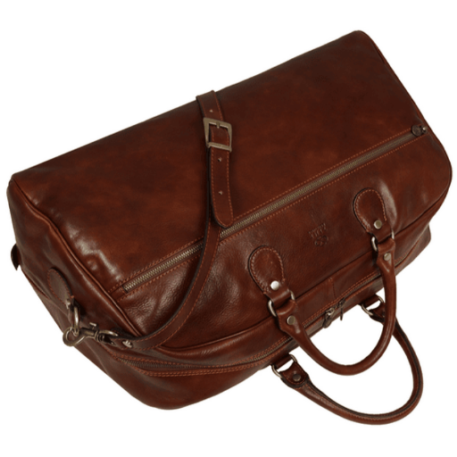 Шкіряна сумка спортивна дорожня - Fear and Loathing in Las Vegas - коричнева TR 5193001