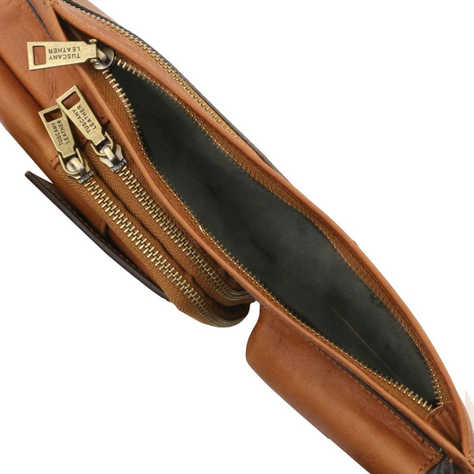 Leather crossover bag