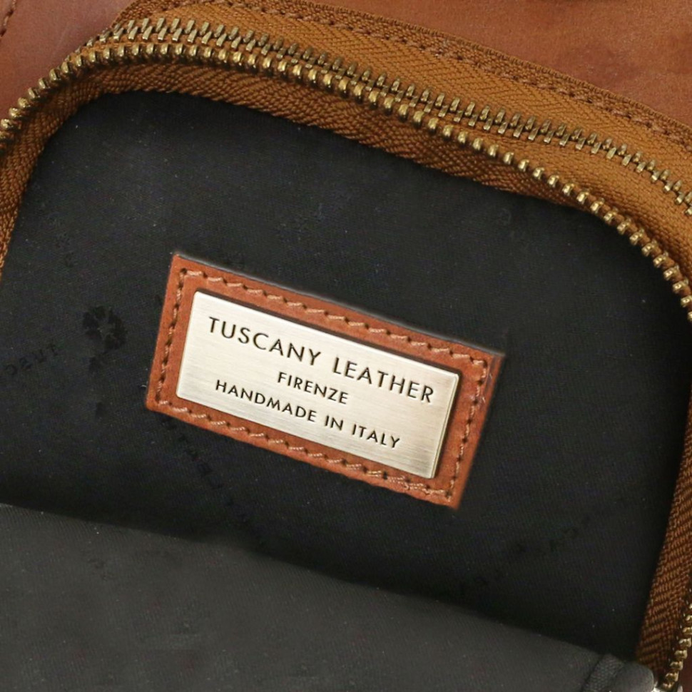 Leather crossover bag