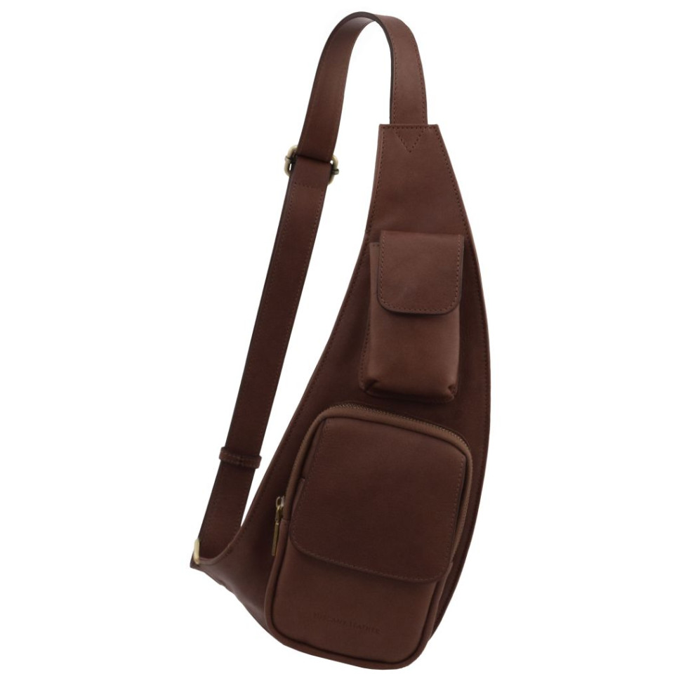 Leather crossover bag