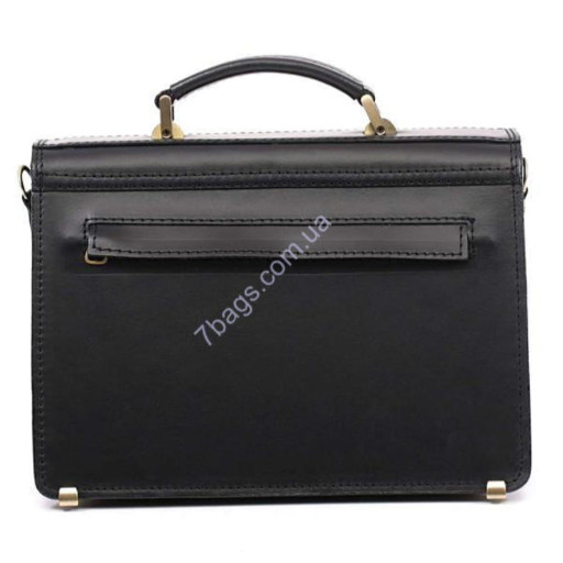 Чорна чоловіча барсетка Manufatto з натуральної шкіри