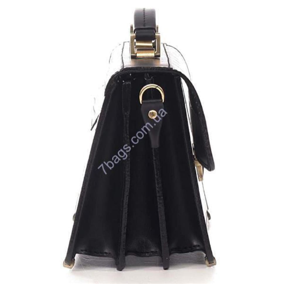 Чорна чоловіча барсетка Manufatto з натуральної шкіри