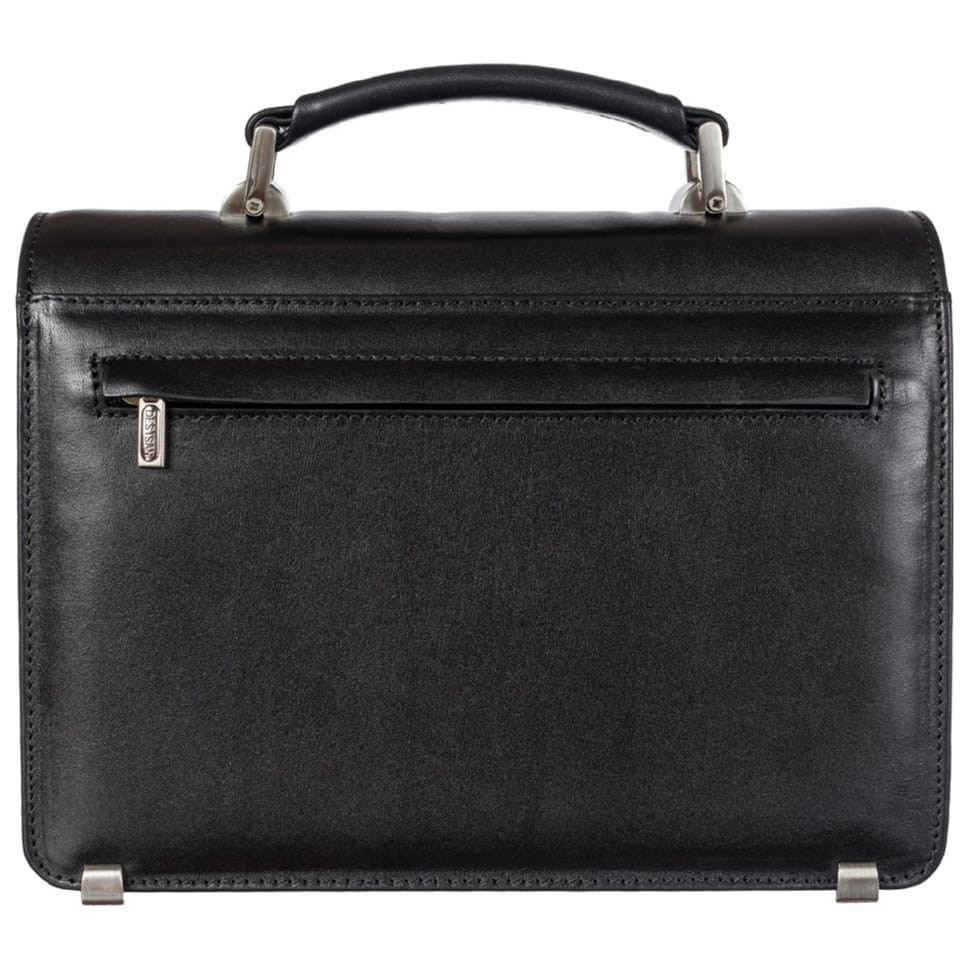 Шкіряна барсетка Desisan 1086-1 чорний гладкий