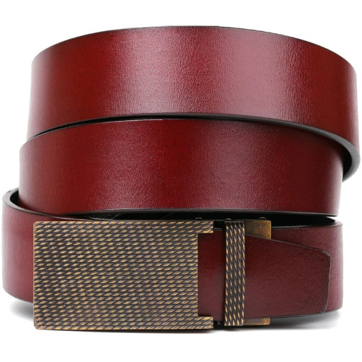 Оригінальний чоловічий ремінь з автоматичною пряжкою латунної Vintage 20214 Коричневий