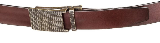 Оригінальний чоловічий ремінь з автоматичною пряжкою латунної Vintage 20214 Коричневий