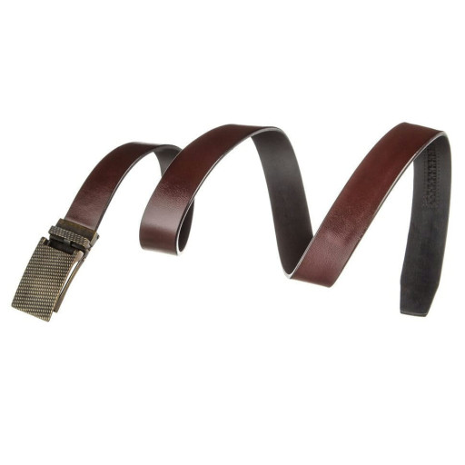 Оригінальний чоловічий ремінь з автоматичною пряжкою латунної Vintage 20214 Коричневий