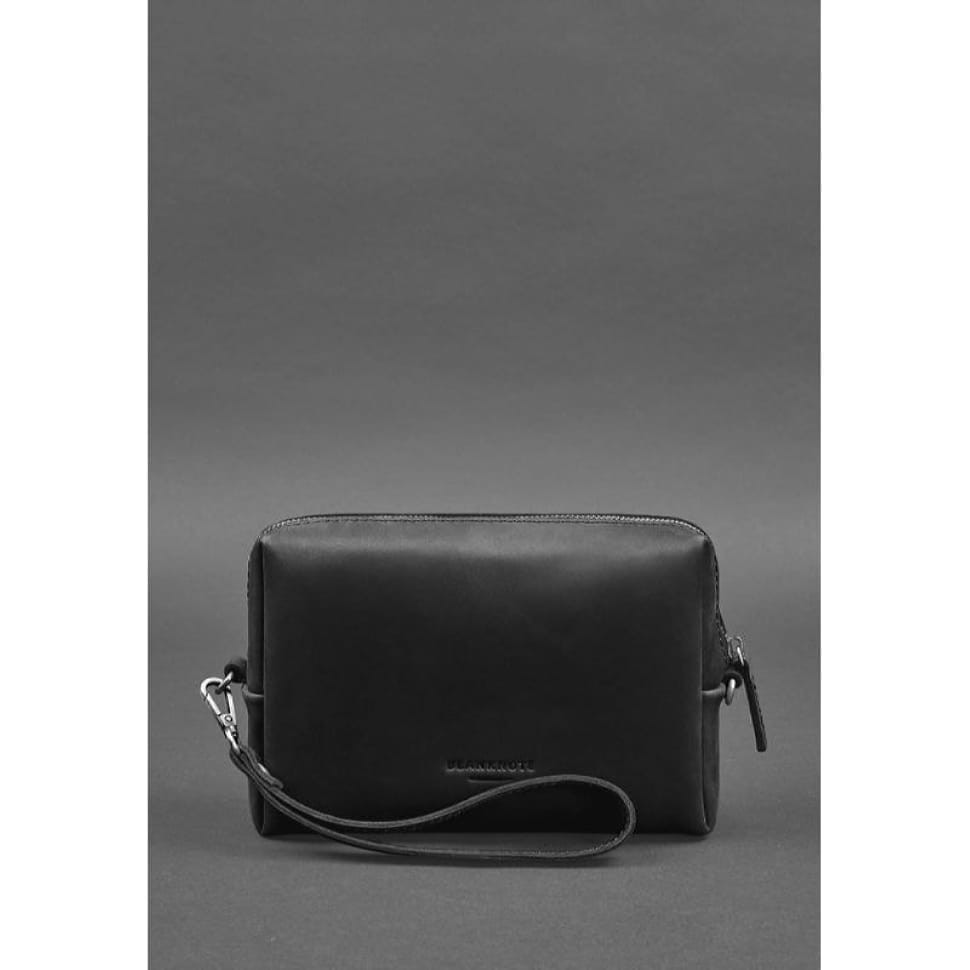 Шкіряна косметичка-несесер 3.0 Чорна Crazy Horse