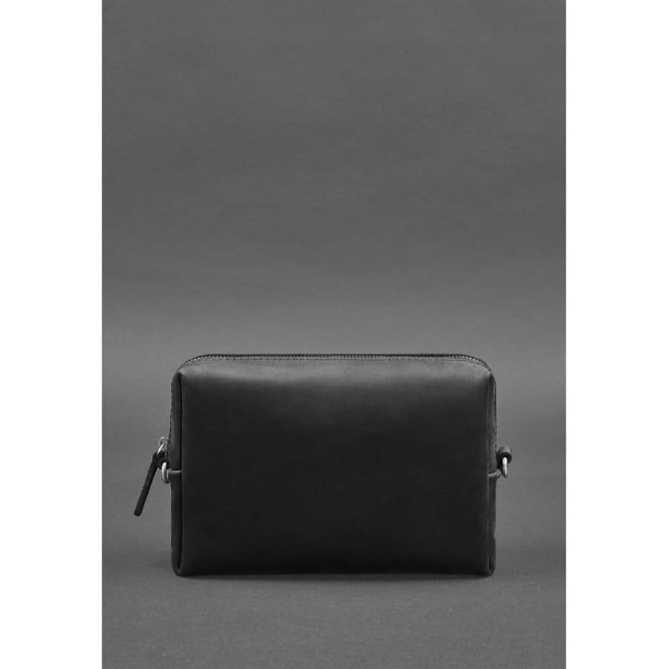 Шкіряна косметичка-несесер 3.0 Чорна Crazy Horse