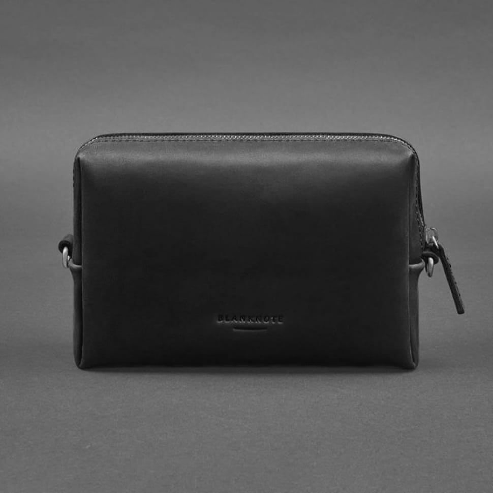 Шкіряна косметичка-несесер 3.0 Чорна Crazy Horse