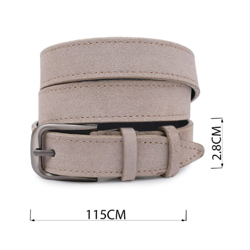 Замшевий ремінь для жінок Vintage 20780 Сірий