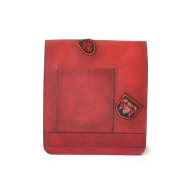 Pratesi BCL182/24 - Messanger Medium Cross Body Bag в шкіряній шкірі Bruce Cherry