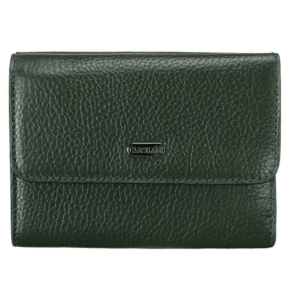 Гаманець жіночий шкіряний CANPEL 717-328 зелений флотар