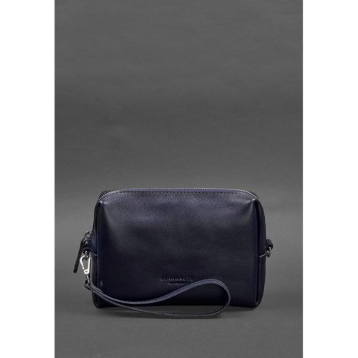 Шкіряна косметичка-несесер 3.0 Синій Краст