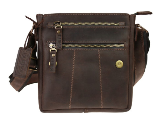 Сумка чоловіча шкіряна на плече SULLIVAN 354133(35) коричнева
