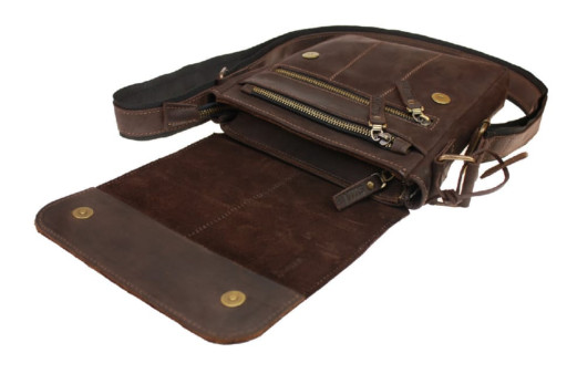 Сумка чоловіча шкіряна на плече SULLIVAN 354133(35) коричнева