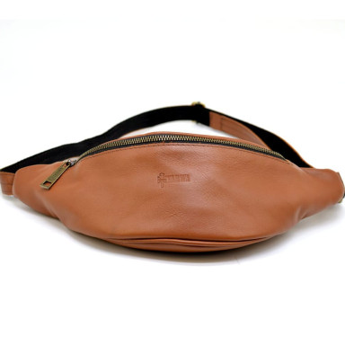 Leather belt bag made of genuine leather TARWA GB-3035-3md