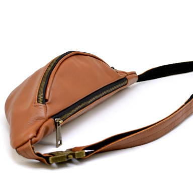 Leather belt bag made of genuine leather TARWA GB-3035-3md
