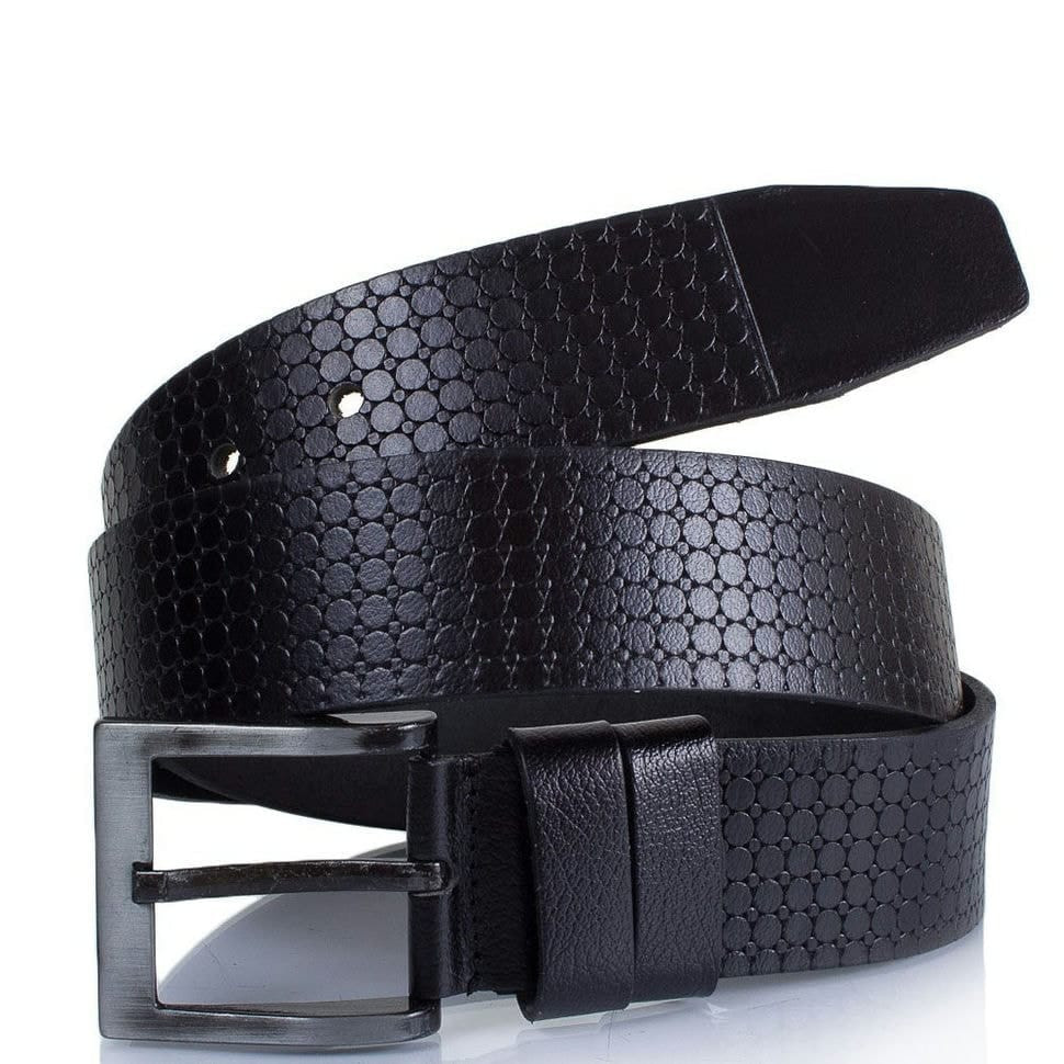 Ремінь шкіряний YSK джинсовий 5 см 3048-1 чорний