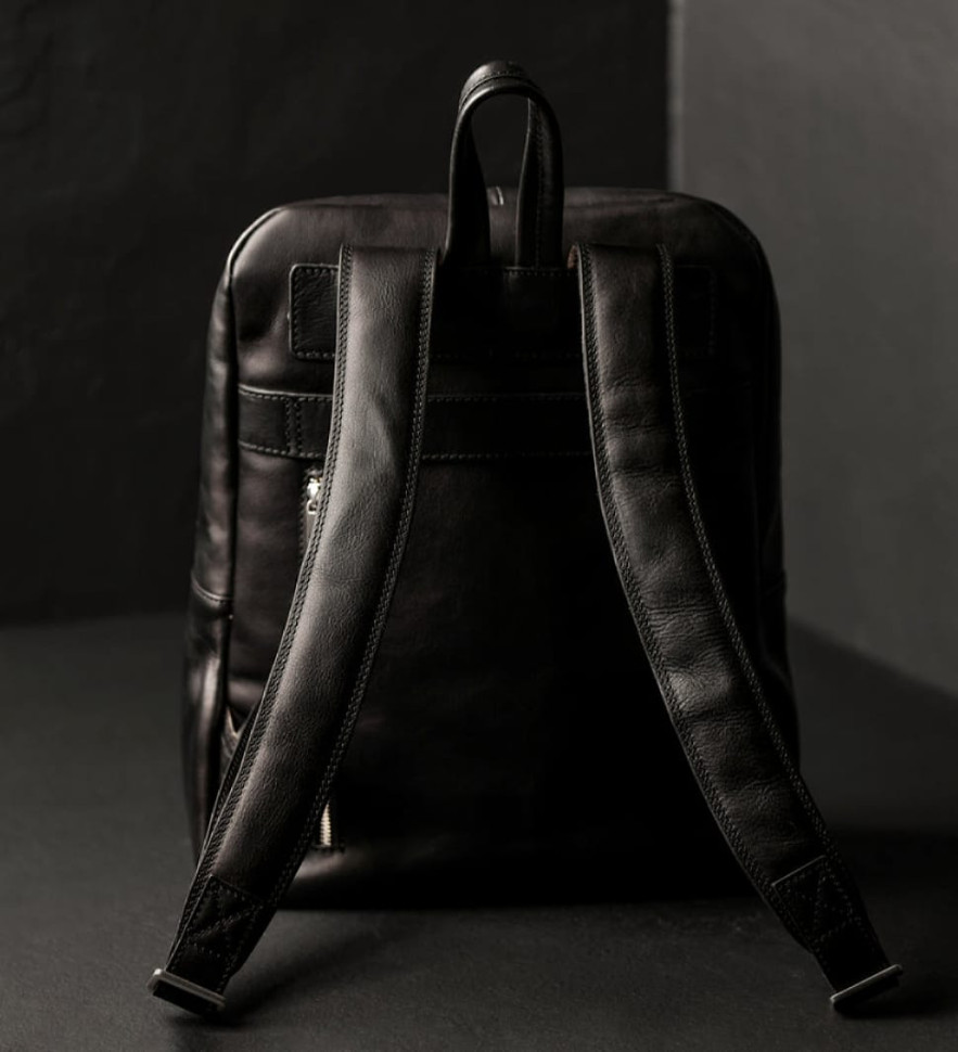 Жіночий шкіряний рюкзак дорожня сумка - The Divine Comedy - Чорний колір - Time Resistance 5209401W