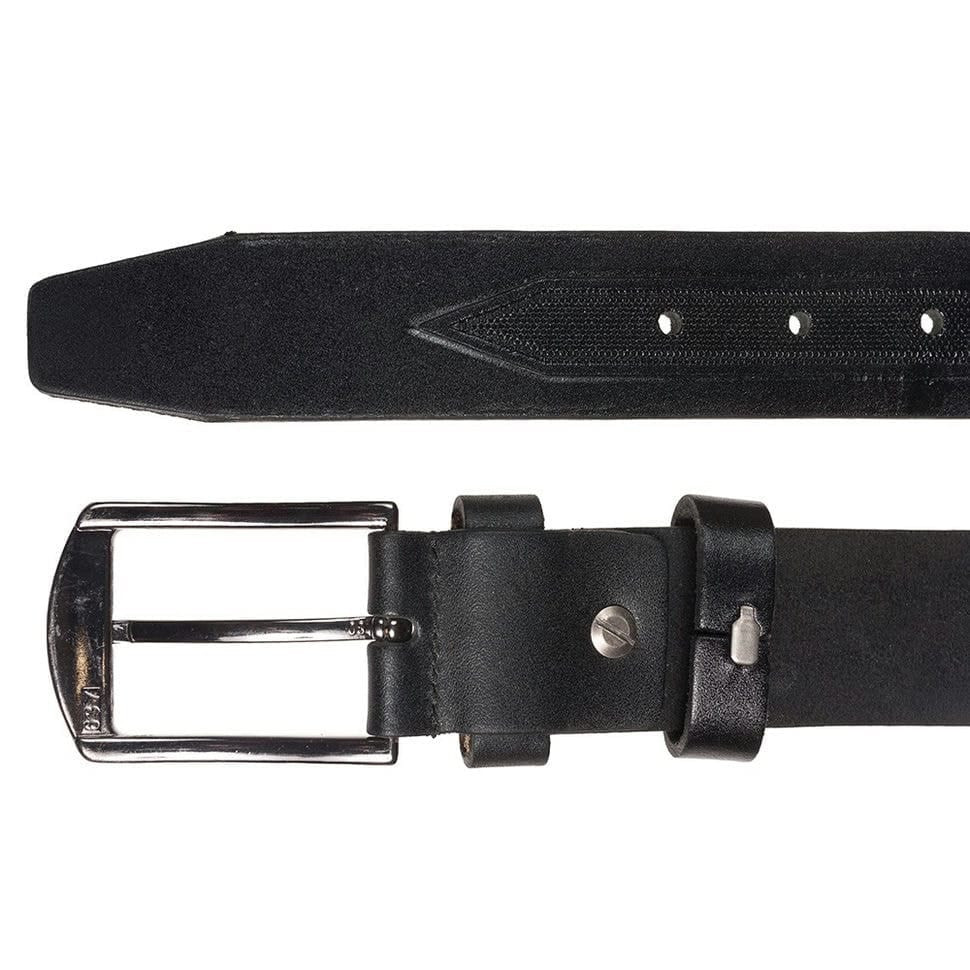 Ремінь шкіряний YSK класичний 3,5 см 3021-01 чорний