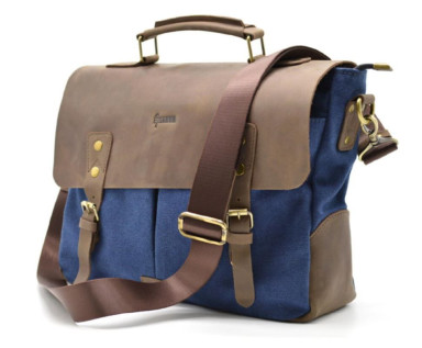 Чоловіча сумка-портфель шкіра та canvas TARWA RCK-3960-4lx 