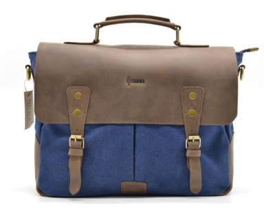 Чоловіча сумка-портфель шкіра та canvas TARWA RCK-3960-4lx 