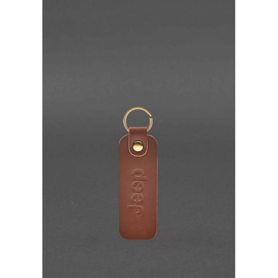 Шкіряний брелок для Авто Hyndai світло-коричневий краст