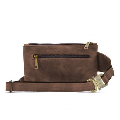 Leather belt bag, banana RC-8136-3md TARWA brown crazy