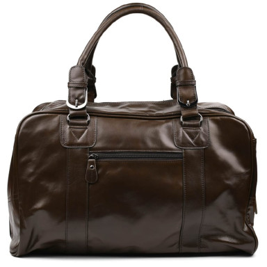 Leather Stylish Travel Bag, Gray John McDee 7190J