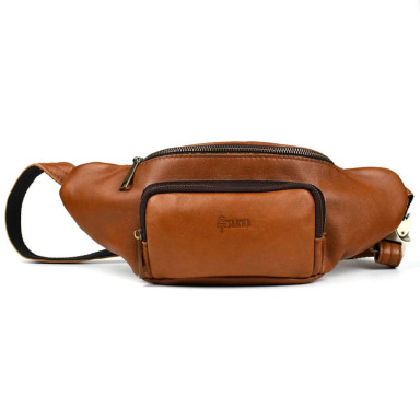Stylish belt bag of the brand TARWA GB-3079-4lx in cognac color