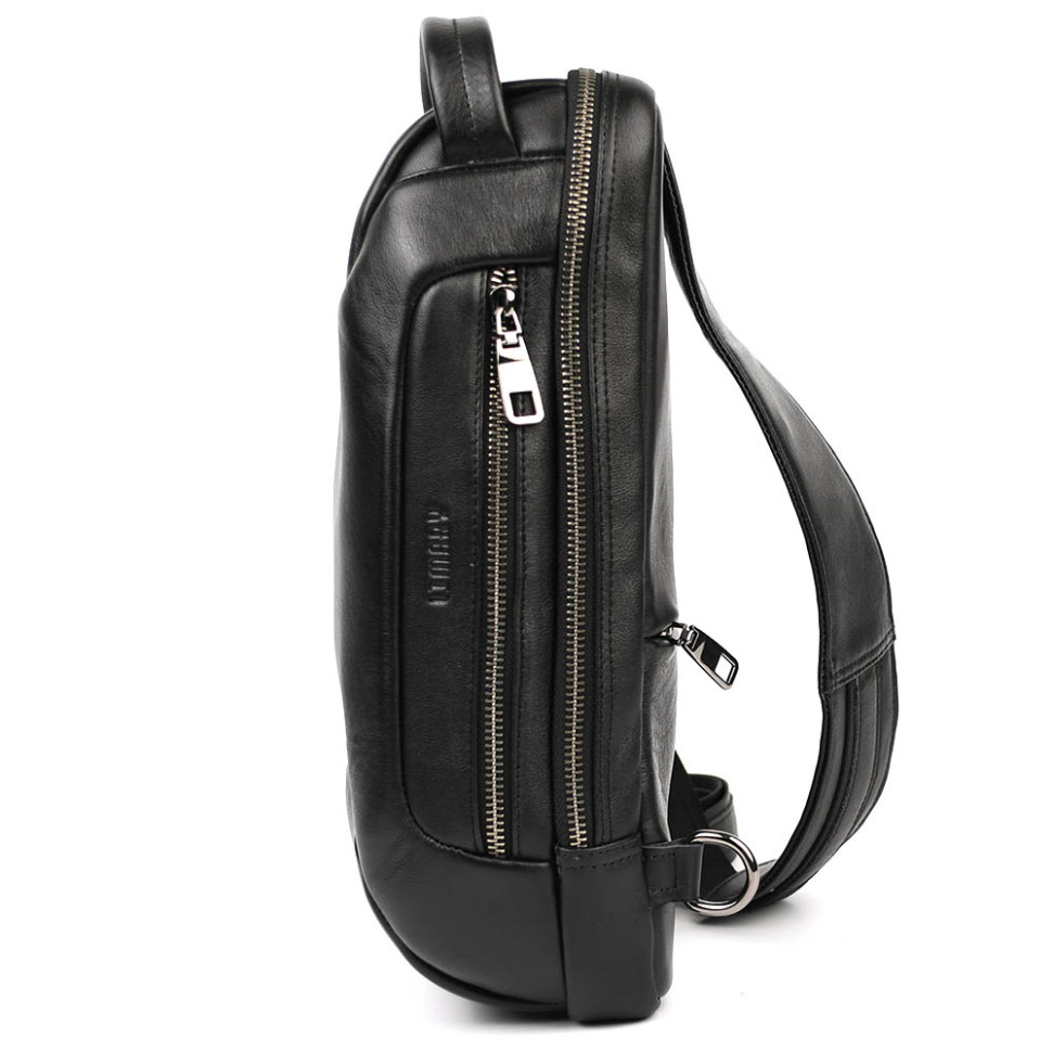 Чоловічий шкіряний мега-слінг Limary Lim-718GA чорна Наппа