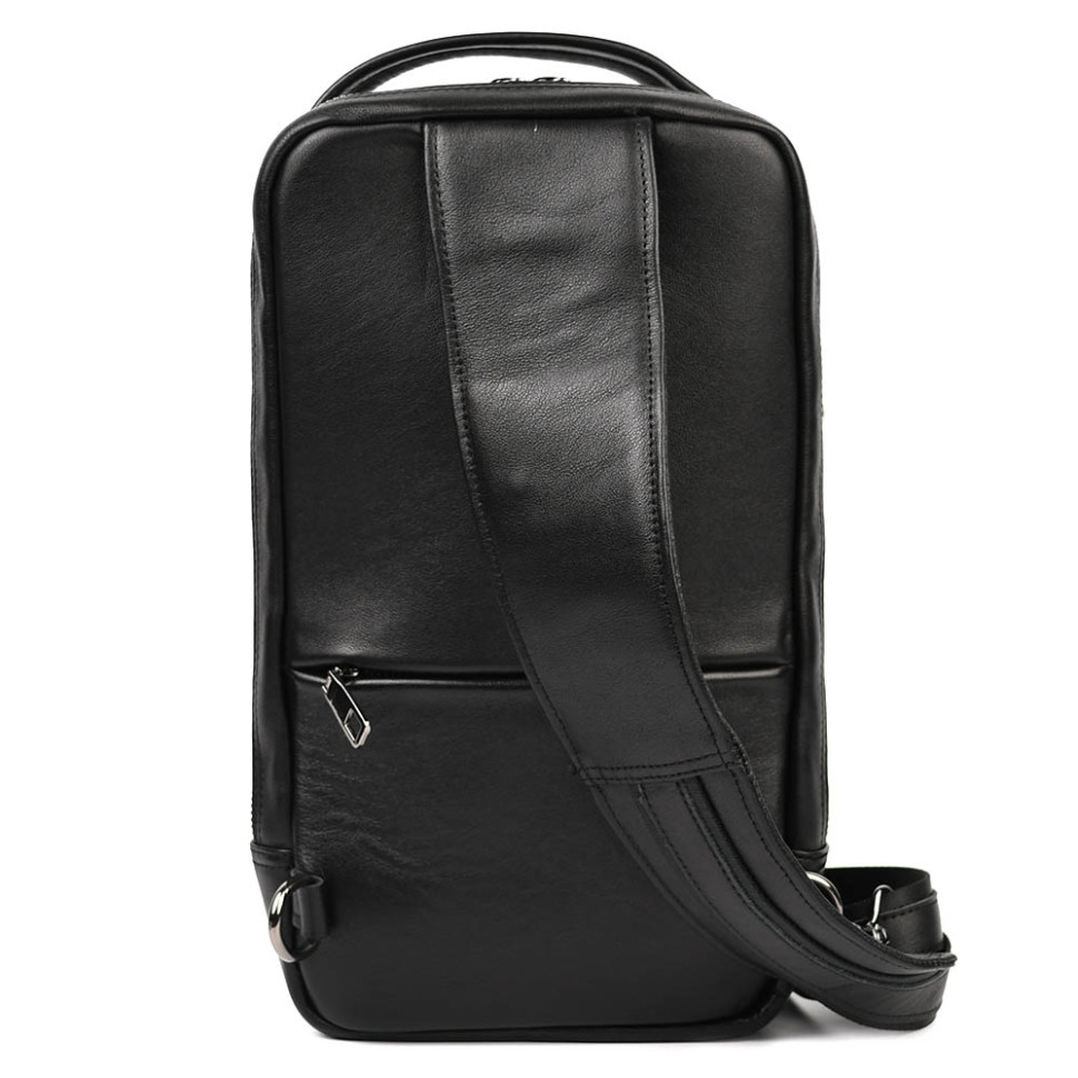 Чоловічий шкіряний мега-слінг Limary Lim-718GA чорна Наппа