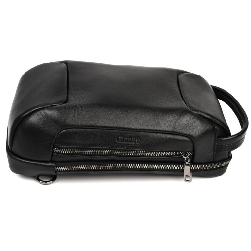 Чоловічий шкіряний мега-слінг Limary Lim-718GA чорна Наппа