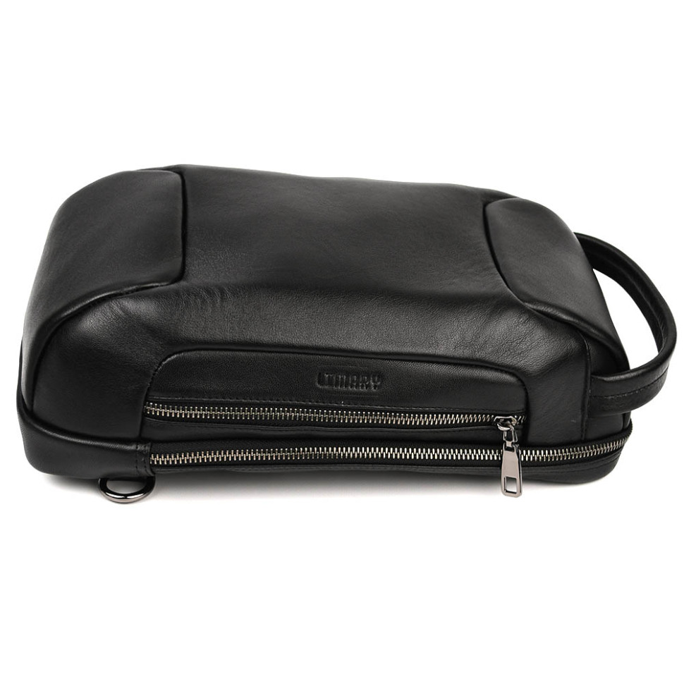 Чоловічий шкіряний мега-слінг Limary Lim-718GA чорна Наппа